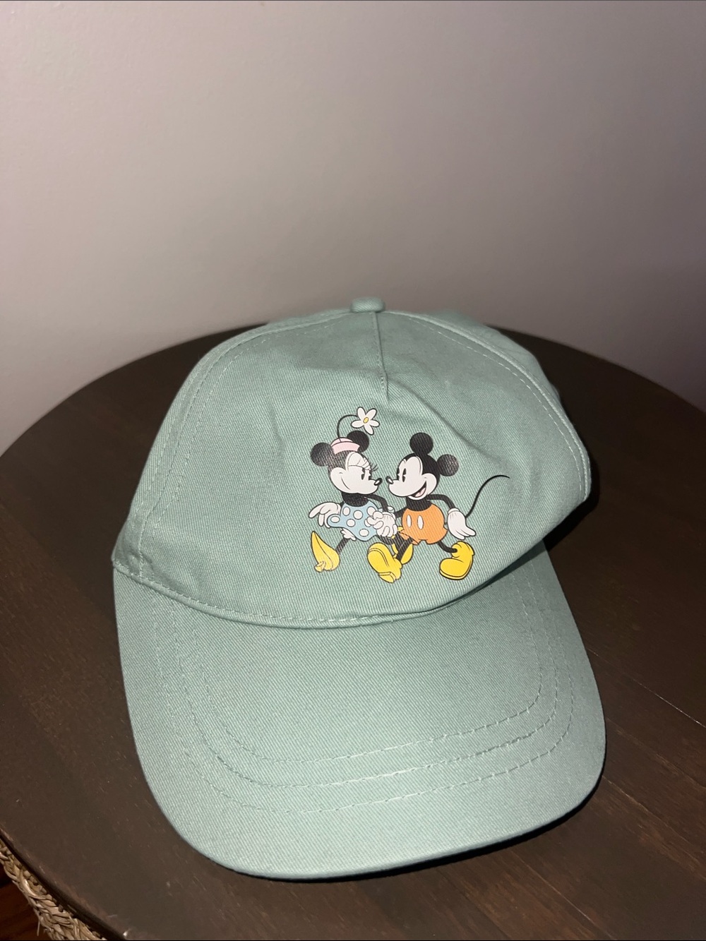 Mickey & Minnie Green Baseball Cap